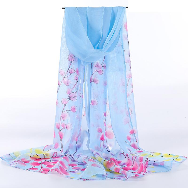 Scarf for Women Versatile and Fashionable Shawl  Spring and Autumn Korean Scarf  Thin Long Chiffon Large Yarn Scarf