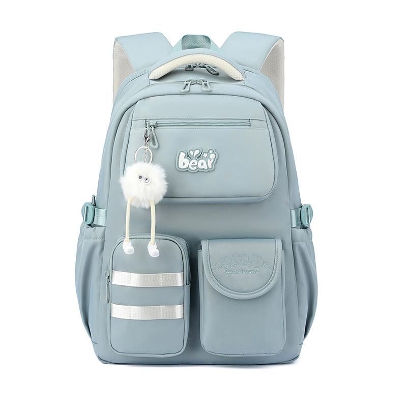 Middle School Student School Bag Girls Cute Backpack Casual Daypack Multiple Pockets Book Bag Waterproof Durable Travel Rucksack