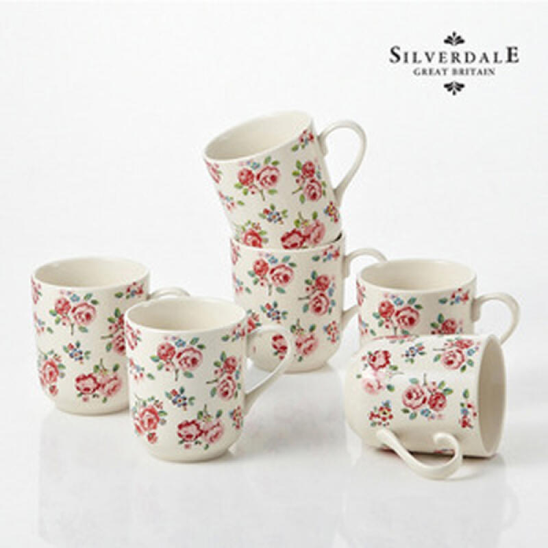 Кружка с розой 6 шт.