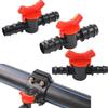 Ball Valve Connector Shutoff for PE Pipes PN4 16 20 25 mm Drip Hose with PP Material for Irrigation and Pond Systems