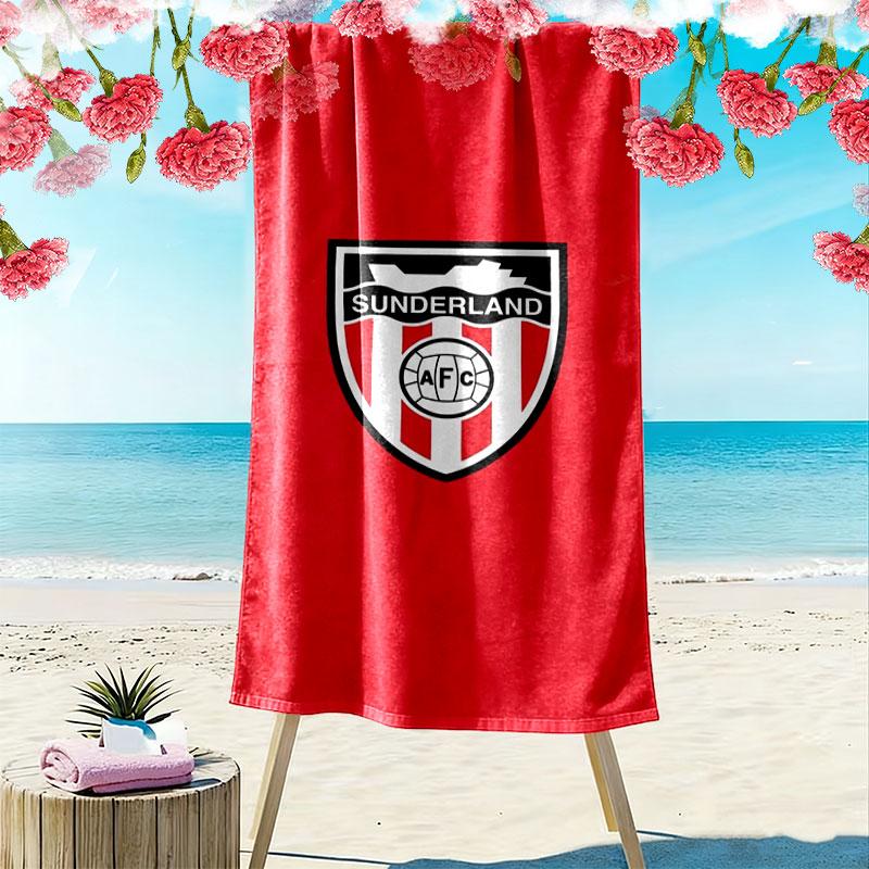 Sunderland A.F Print Beach Towel, Large Soft Quick Dry Towel for Beach Camping Swimming
