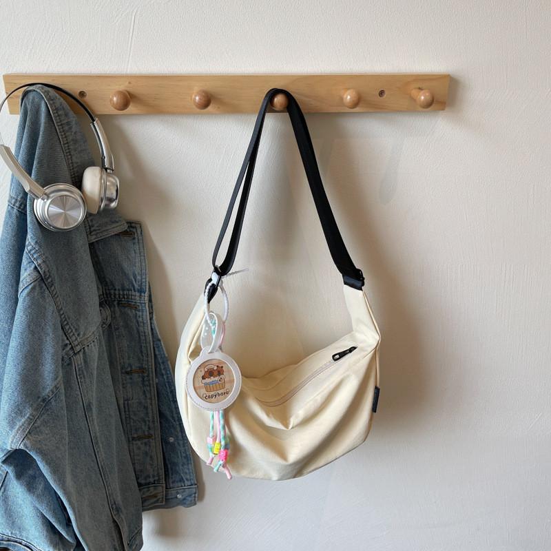 Nylon Messenger Bag For Women With Zipper Closure And Inner Pocket For Daily Use
