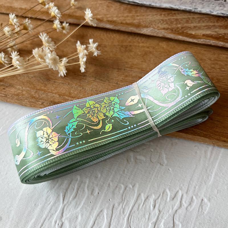 2.5cmx4.5m/Roll Packaging Ribbons Decorative Multiple Colors Brooch Badge Hot Stamping Pattern Headwear Hat Cartoon Gift Box