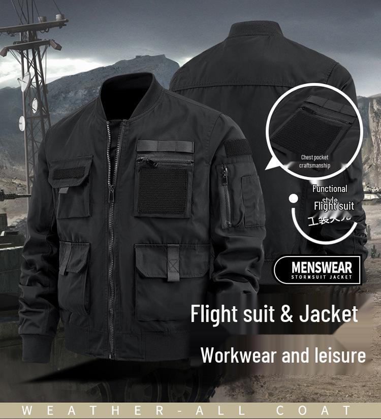Multi-Pocket Waterproof Mountain-Style Windbreaker for Outdoor Camping