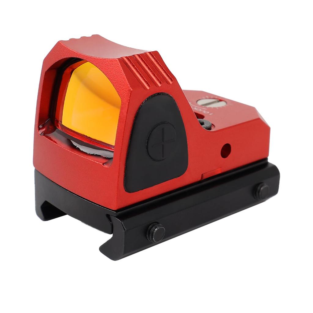 ZZ 1x24 Mini Red Dot Sight, RMR Type Red Dot Sight, Open Red Dot Sight for Airsoft, Compatible with 20mm Rails (RD)