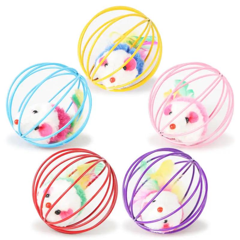 1/2/3pc Cat Toy Stick Feather Wand With Bell Mouse Cage Kitten Toys Plastic Artificial Colorful Cat Teaser Toy Pet Supplies