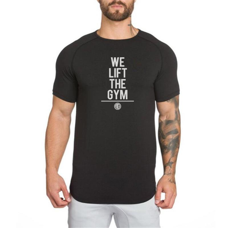 

Muscleguys летний мужской хлопок футболки Спортивная одежда Спортивная Графика Тройники Корейская мода тонкий удобный шорты XL чёрный