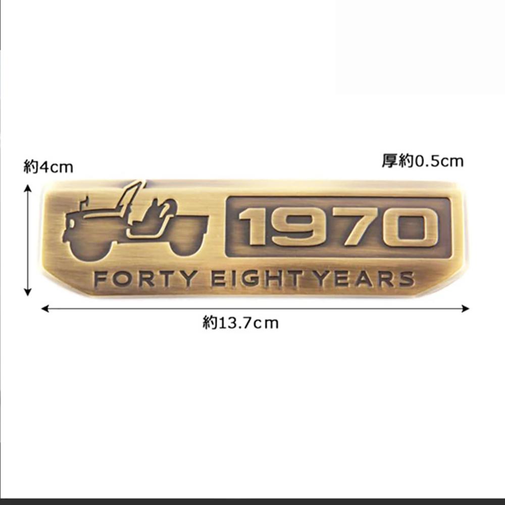 Logo Auto Marchio Commemorativo 1970 Adesivo Metallico 3D Per 2007 -2021 Jimny JB23 JB43 JB64 JB74w Accessori