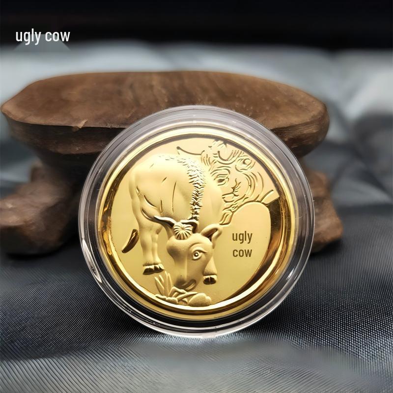 Zwölf Tierkreiszeichen Goldfolie Gedenkmünzen Set - Personalisierbares Logo Souvenir Geschenk
