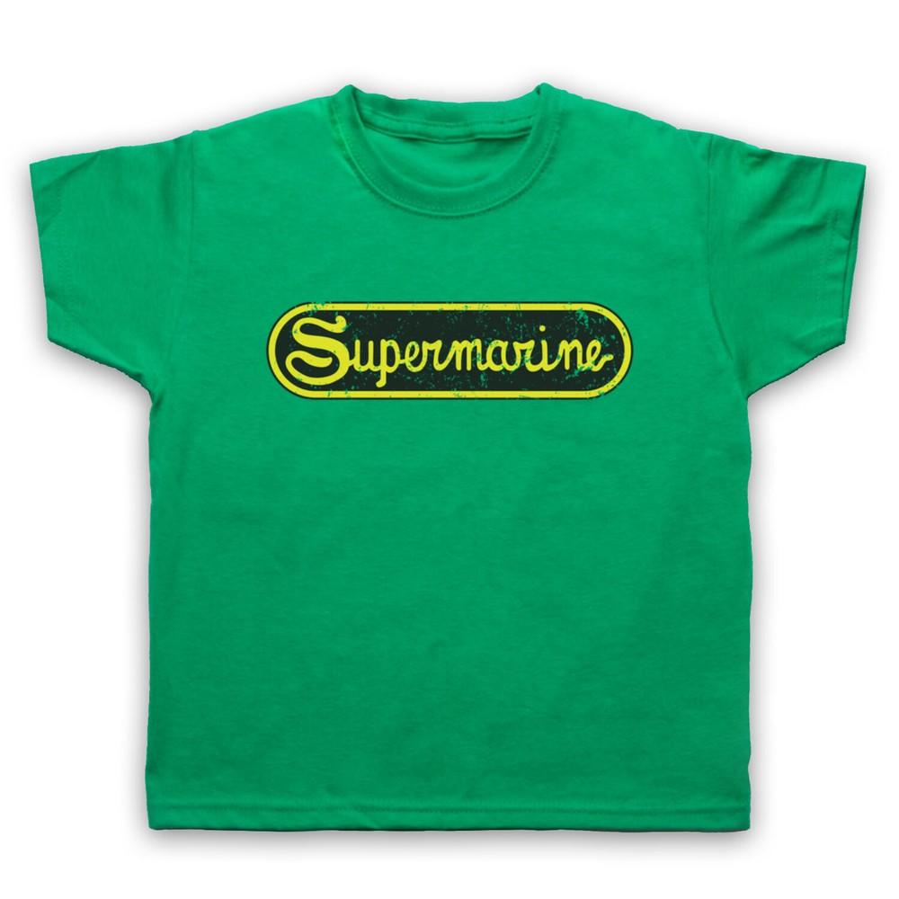 

Supermarine Spitfire Vintage Aviation Aircraft Logo Ww2 Kids Childs T-Shirt XL