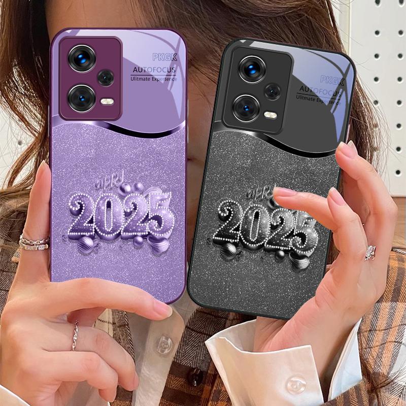 Colorful New Year 2025 For Xiaomi 14 Ultra 13 Lite Redmi Note 13 11 Pro 12 Plus Poco X6 3 Pro F4 6 GT Tempered Phone Case