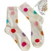 Puppy Socks, Colorful Mid-calf Socks, Summer Pile Socks, Breathable and Sweat-absorbing Socks for Women
