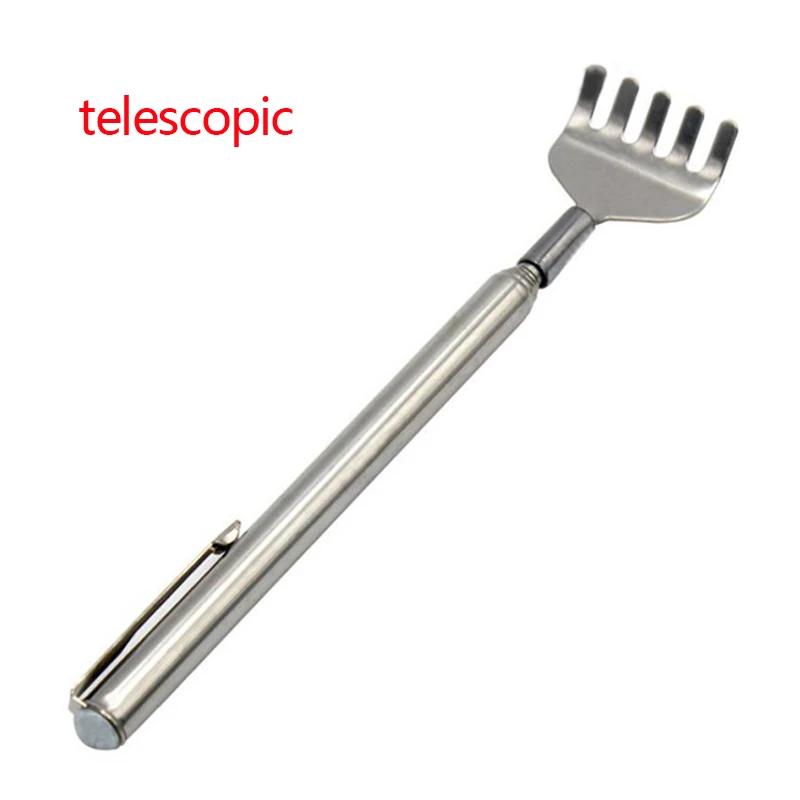 Stainless Steel Retractable Back Scratcher Telescopic Massager Long Handle Body Scratching Massage Extendable Telescoping Itch
