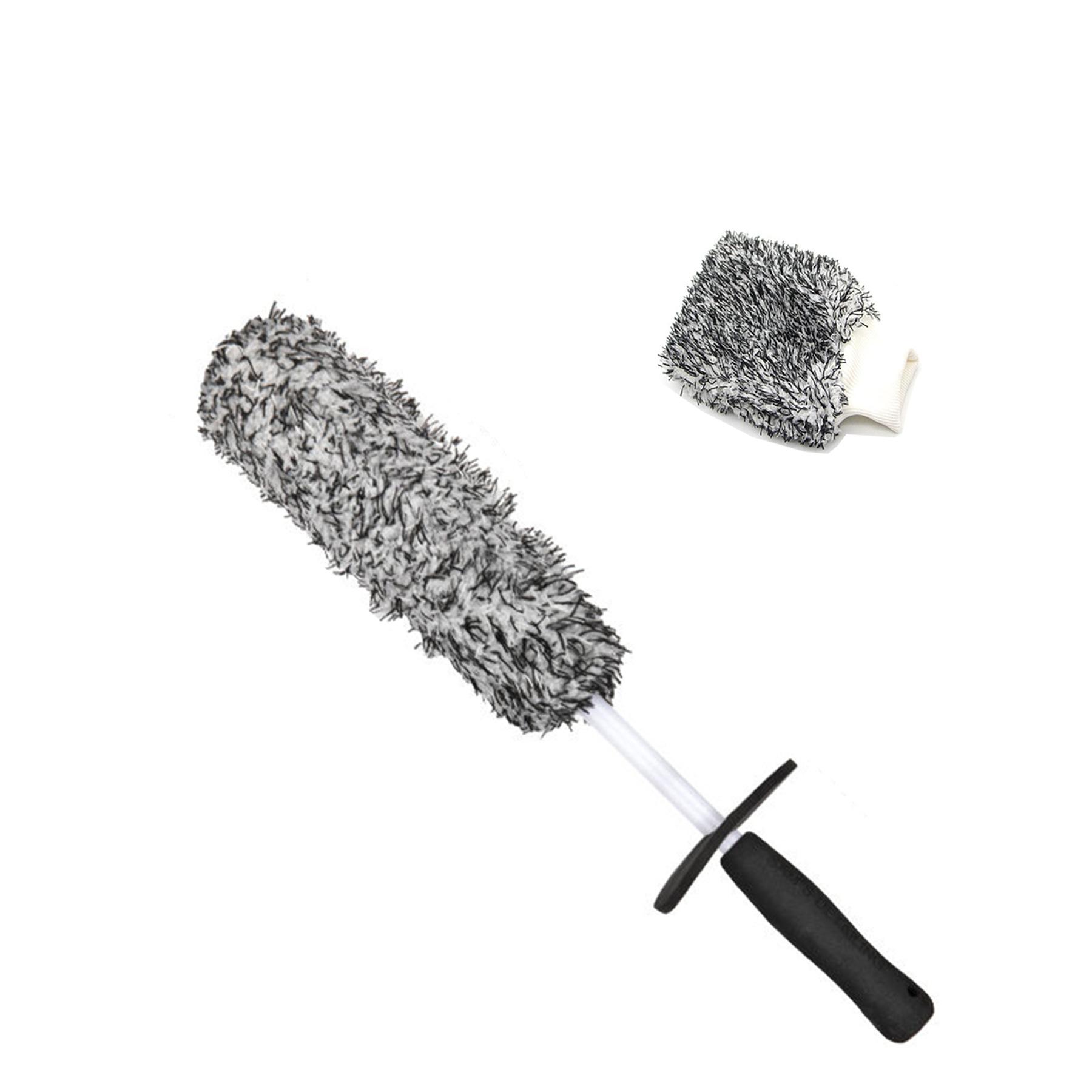 

Щетка для мытья автомобиля Микрофибра Премиум Колесная щетка Нескользящая Мягкая Ручка Легко Чистить Спицы Колесных Дисков Мойка Автомобильных Аксессуаров