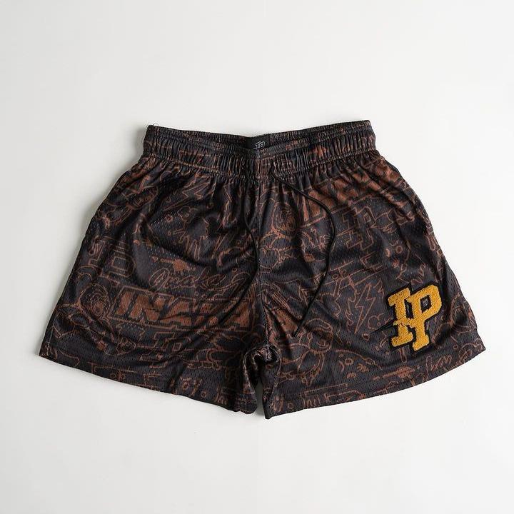 Amerikanische Trendige Herren Kniehohe Retro Netz Basketballshorts