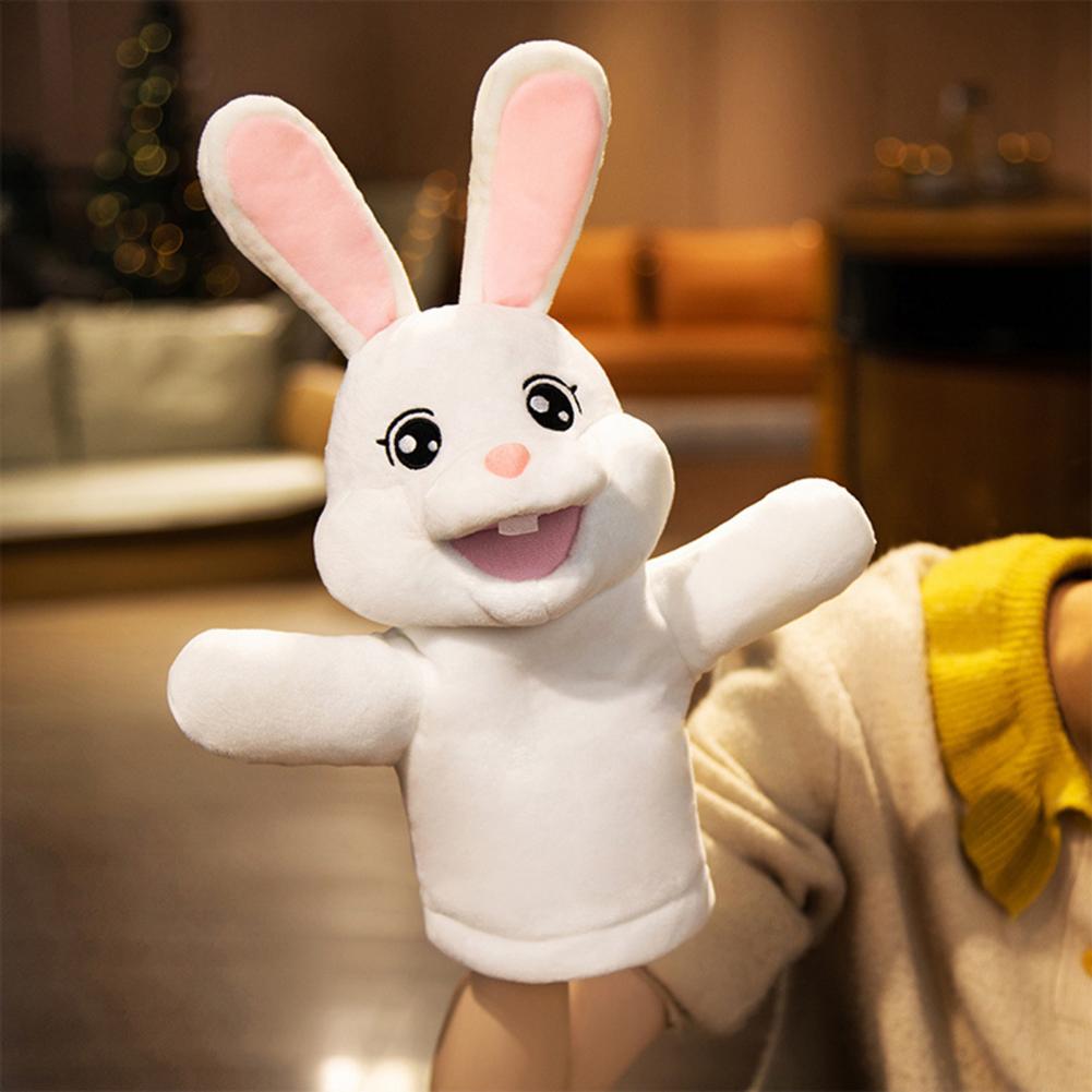 Animal Hand Puppet Rabbit Hand Puppet Telling Story Doll Toy Rabbit Glove Puppets Learning Aid Toys Kids Gifts