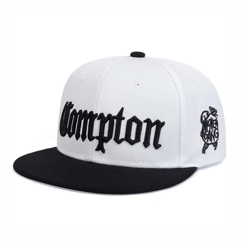 

COMPTON Embroidery Baseball Cap Hip Hop Snapback Caps for Men s and Women s Adjustable Casual Dad Hats белый
