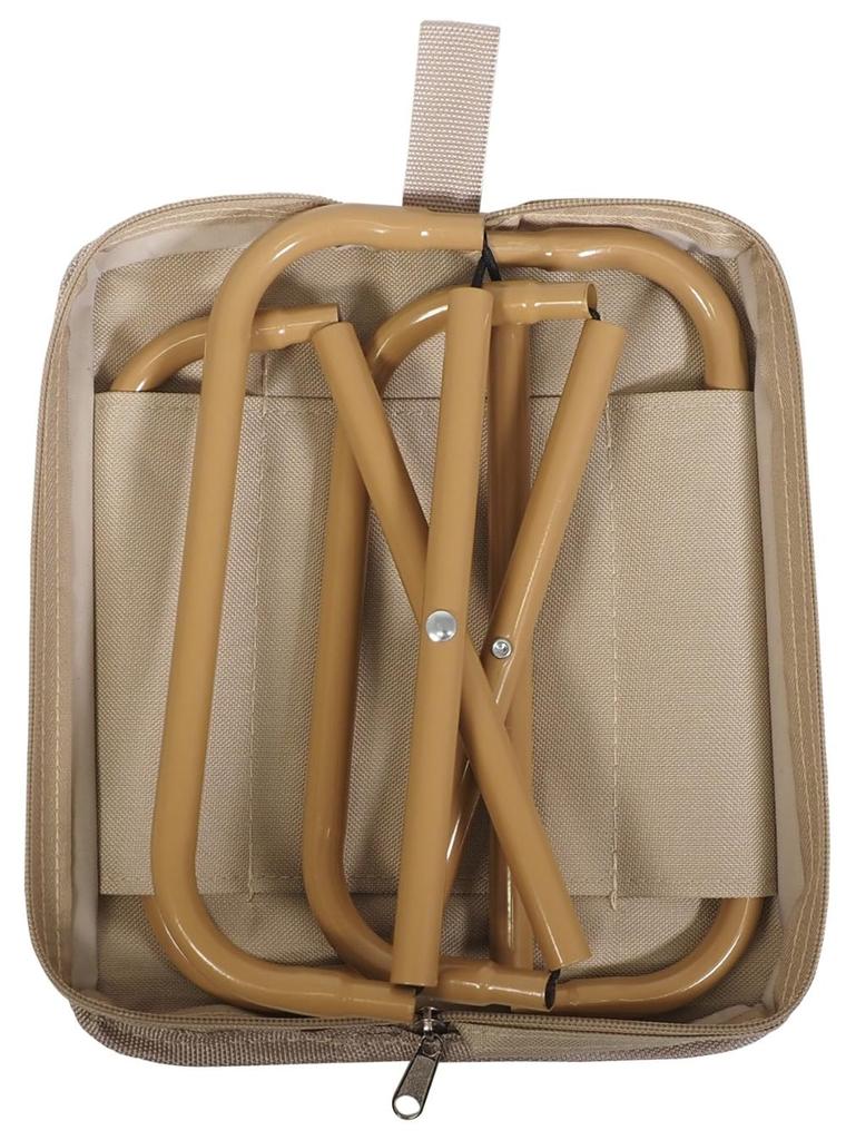Folding pocket chair beige color