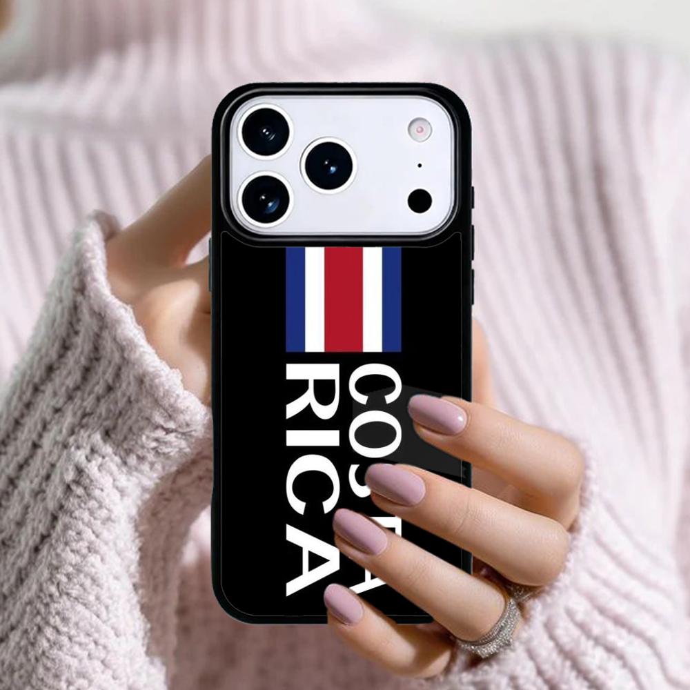 Costa Rica Rican Flag Phone Case For Apple iPhone 17 Air 16E 15 14 Plus 13 12 11 Pro Max Mini Funda Cover