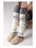 Fair Isle Retro Snowflake Knit Leg Warmers