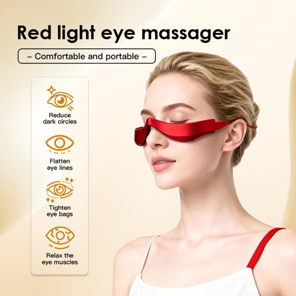 3D Eye Massager Electric Under-Eye Massager EMS Eye Massager Eye Fatigue Relief Red Light Eye Massage Glasses