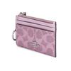Coach Canvas With Leather Card Holder Mini Womens Pink