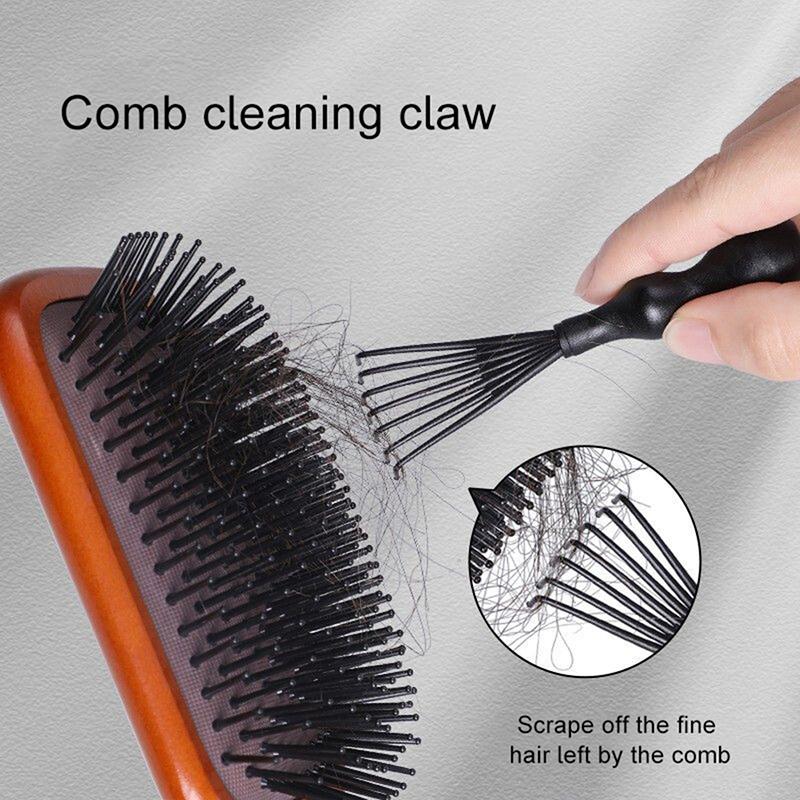 1 szt. Szczotka do włosów Grzebień Czyścik Czyszczenie Usuwanie włosów Rękojeść Osadzone narzędzie
