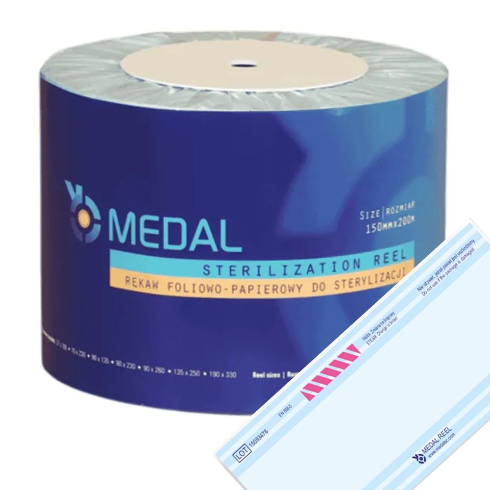 Steam Sterilization Sleeve 150mm X 200m Flat Paper-Foil 1 Roll