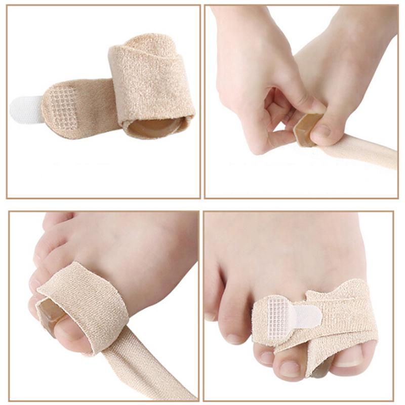 Toe Finger Straightener Hammer Toe Corrector Bandage Toe Separator Splint Wrap