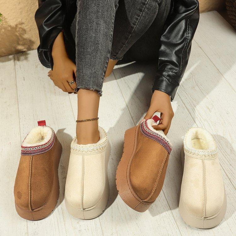 

Women s Plush Lining-Soft Muffin Bottom Thick Bottom Snow Boots Home Outdoor Plush Thickened Warm Lightweight Comfortable Cotton Shoes 43 зелений