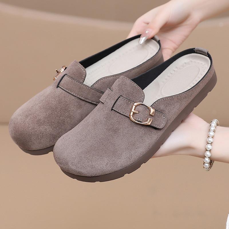 Spring and Autumn New Shoes Women's Soft Sole Casual Slippers Shallow Mouth Mom Shoes Versatile One Pedal Women
