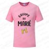 French Groom's Team T-shirt for Man Wedding Party Tees Boyfriend Single Bachelor Evg Party Tshirt Fashion Beer Graphic Y2k Tops