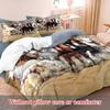 3pcs Horse Duvet Cover Set, 3D Print Wild Animal Horses Duvet Cover With Pillowcase, Soft Comfortable Breathable Bedding Set
