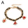 Christmas Reindeer Bracelet Santa Claus Bells Hat Gloves Xmas Tree Pendants Jewelry