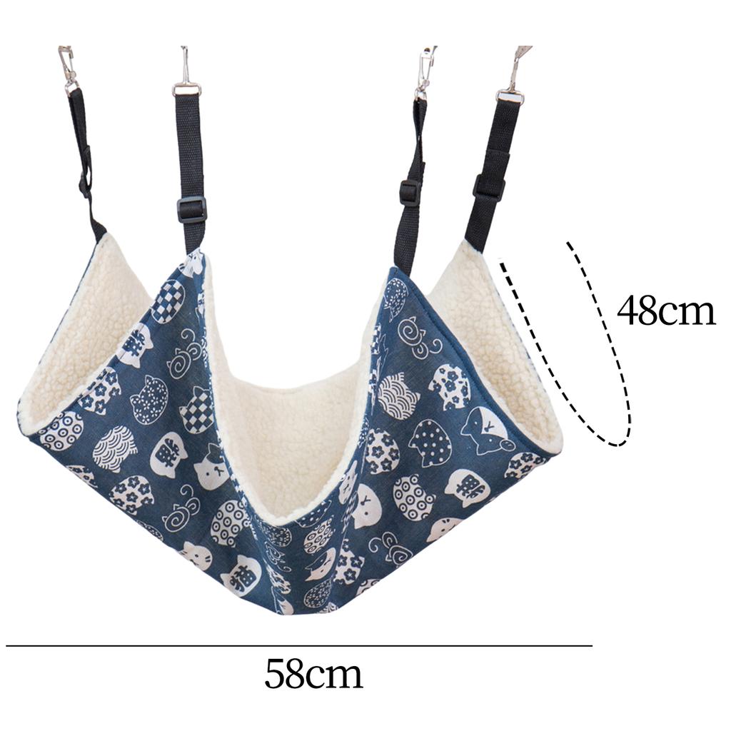 Cat Hammock Bed with Adjustable Straps Hanging Soft Pet Bed for Indoor Cats Pet Cage Accessories Small Dogs Chinchilla Hamster