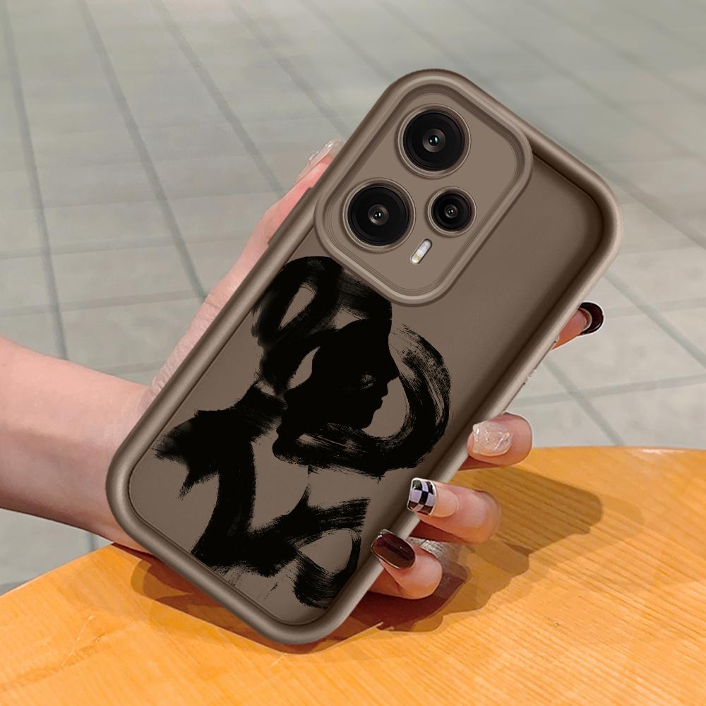 Weiches Silikon-Telefongehäuse mit quadratischem Leiterdruckmuster, vollständige Abdeckung, Kamera, stoßfestes Schutzgummigehäuse für Xiaomi Redmi