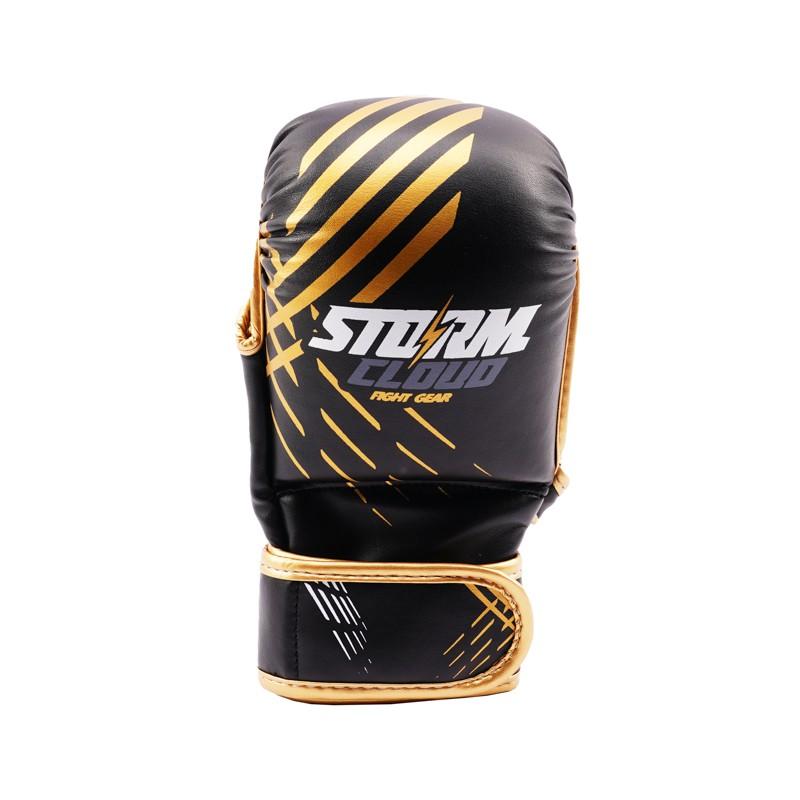 Stormcloud Lynx Mma Sparring Gloves Black/Gold 7Oz M/L