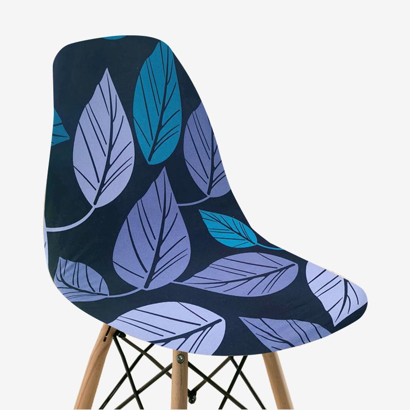 Floral Printed Shell Chair Covers Elastic Seat Cushion Cover Protector for Chairs Fitted Kitchen Living Room for Home Decor 1pc
