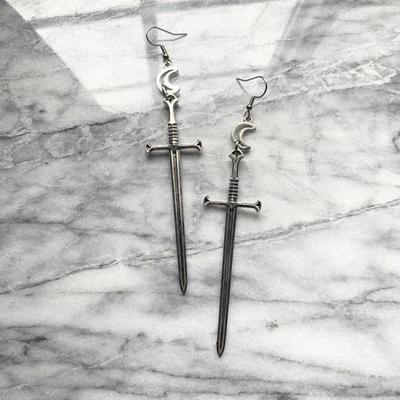 European Gothic Bronze Sword Unisex Earrings - Creative Alloy Wish Knife Style