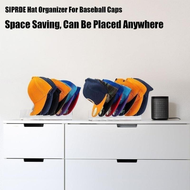 Oszczędzający miejsce stojak ekspozycyjny na czapki Zaprezentuj swoje czapki Organizer na czapki Akrylowy stojak ekspozycyjny na czapki Łatwy w czyszczeniu stojak na czapki baseballowe