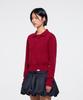 ERA Women Wool Blend Polo Sweater - Deep Burgundy