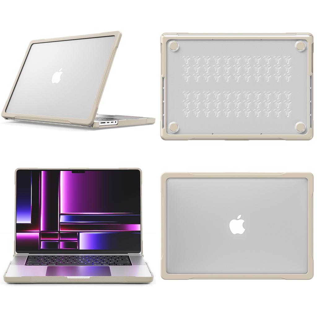 For MacBook Pro 16 tommer (2024) (2023) (2021) A2485 A2780/A2991 (M1/M2/M3) PC+TPU Bærbar PC-deksel Anti-fall Støtsikkert Etui