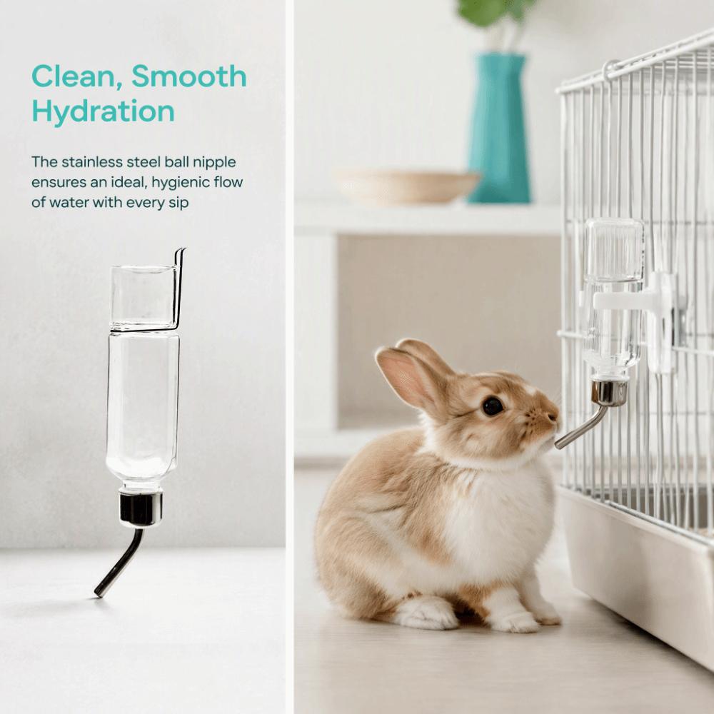 No-Drip Design Pet Water Bottle Hanging Type Automatic Pet Feeder For Small Pets