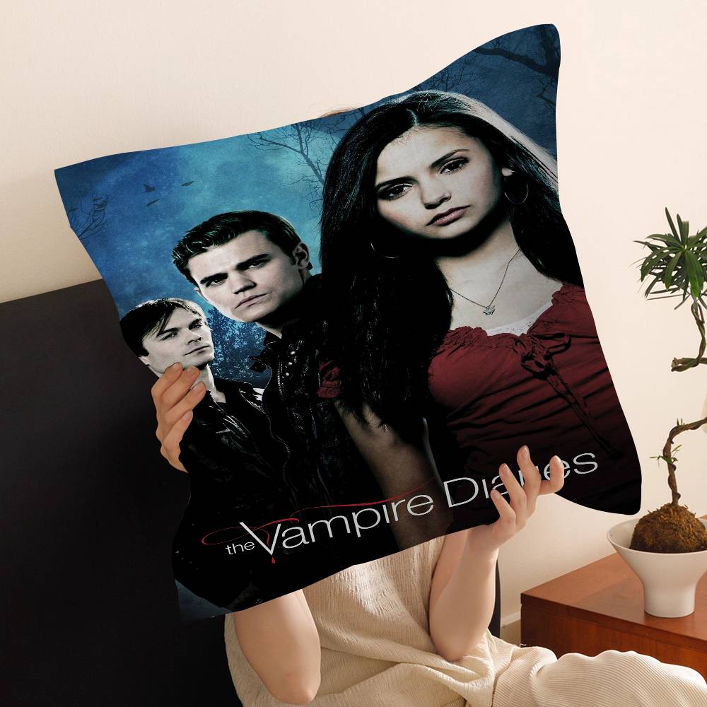 Classic Movie The Vampire Diaries Personalized Pillow Dust Cover Bedroom Kids Party Decoration Pillowcase Birthday Children Gift