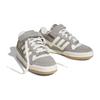 Adidas Originals Forum J Leather Suede Trendy Casual Durable Low-Top Skate Shoes Kids Sneakers Gray White HQ7159