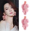 Spring/Summer 2025 Exaggerated Pink Tassel Petal Earrings