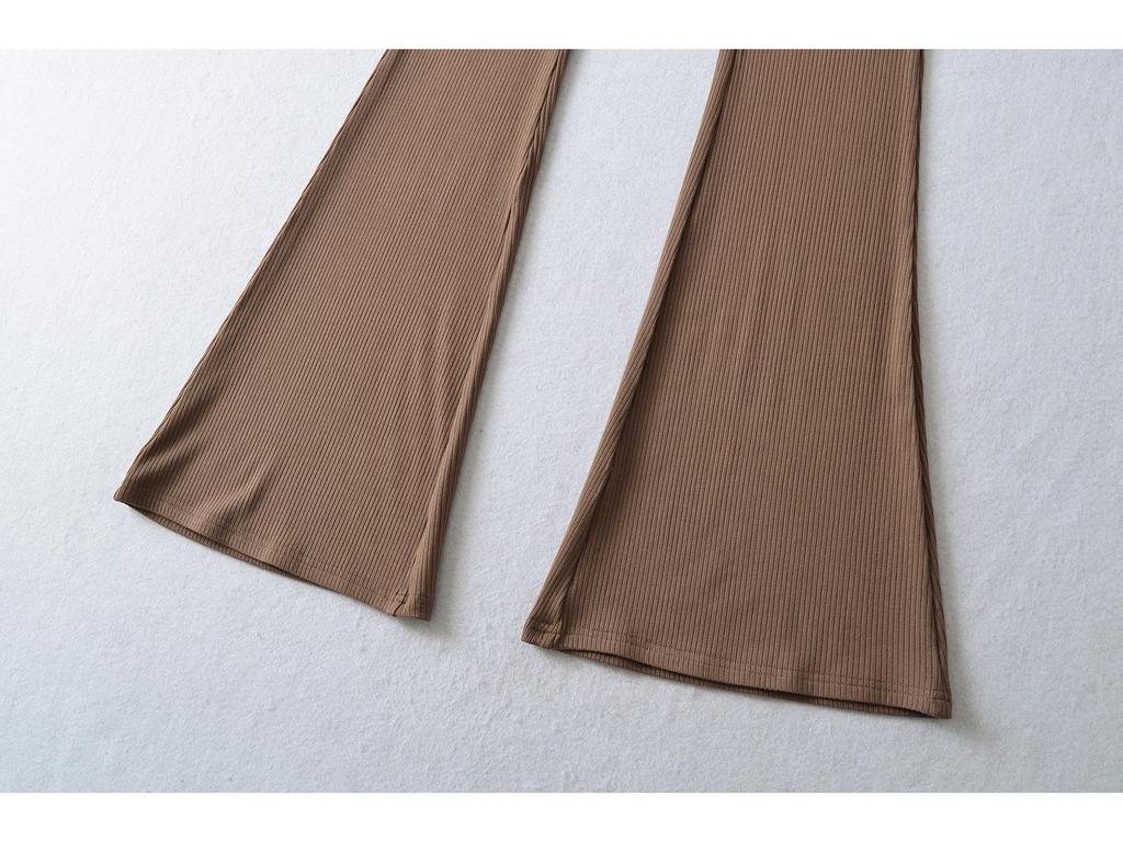 Women's Trendy High Waist Slimming Flared Floor-Length Pants