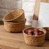 Imitation Rattan Kitchen Storage Basket Home Desktop Decoration Hand-woven Baskets