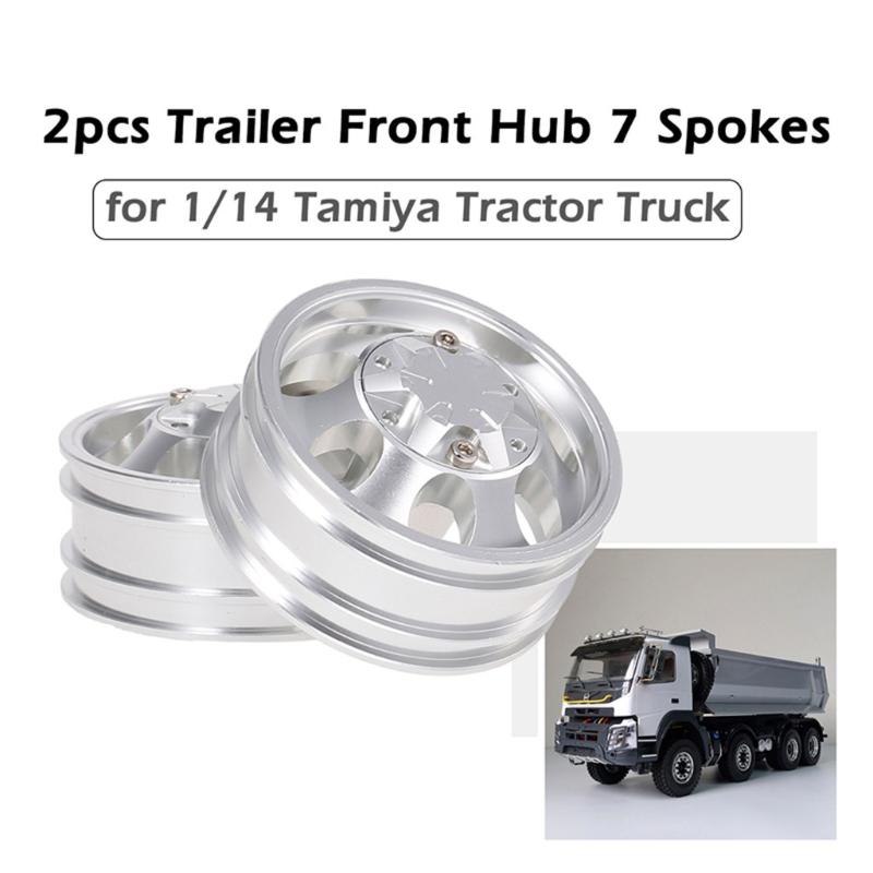 1Set/2Pieces RC Front heel for Rim Aluminum Alloy Beadlock heel Hub Heavy Duty Bearing Spare Part for 1:14 Tamiya ac