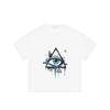 White T Shirt Men Streetwear All Seeing Eye Graphic Print Casual Loose Fit Top for Everyday Wear and Fashion Statements